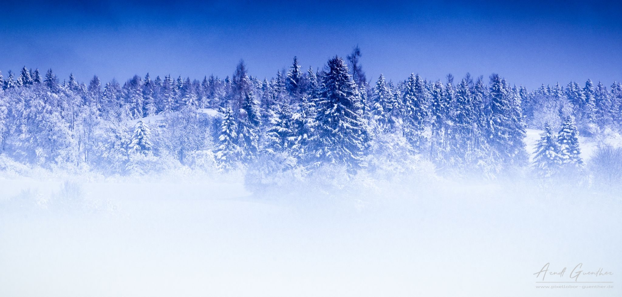 White Blue Winter Landscape, Germany