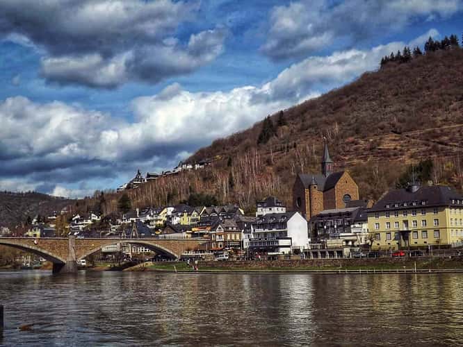 Skagerak-Bridge with St Remaclus, Cochem