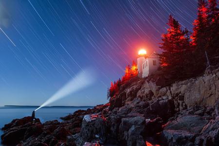 Cliff view of Bass Harbor Head Lighthouse