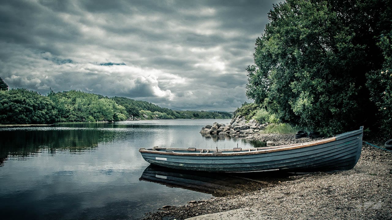 Boat at the river side, Ireland