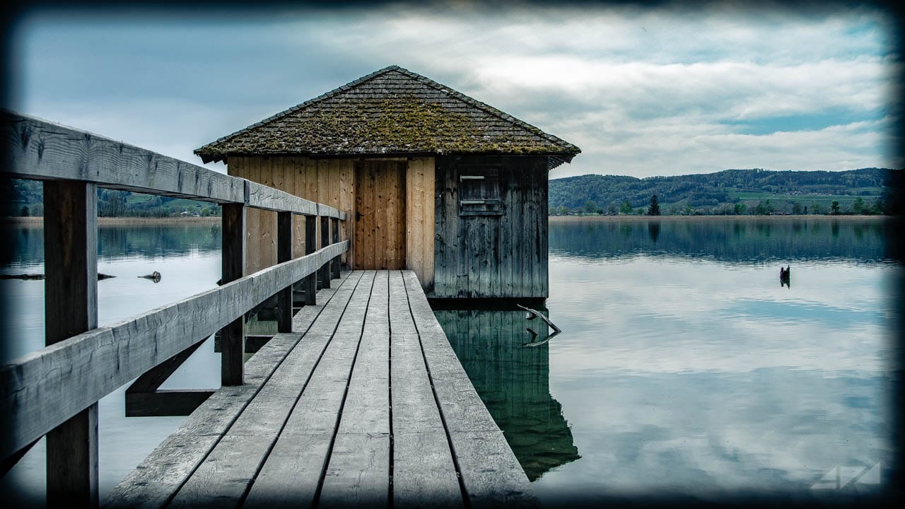 Boathouse at Kochelsee, Germany
