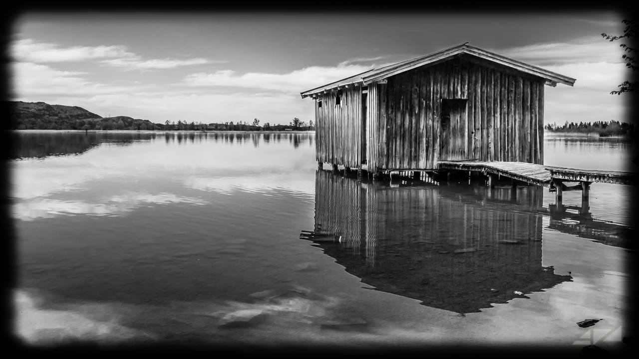 Boathouse at Kochelsee, Germany