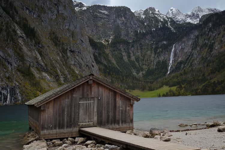 Boathouse at Lake Obersee, Bavaria
