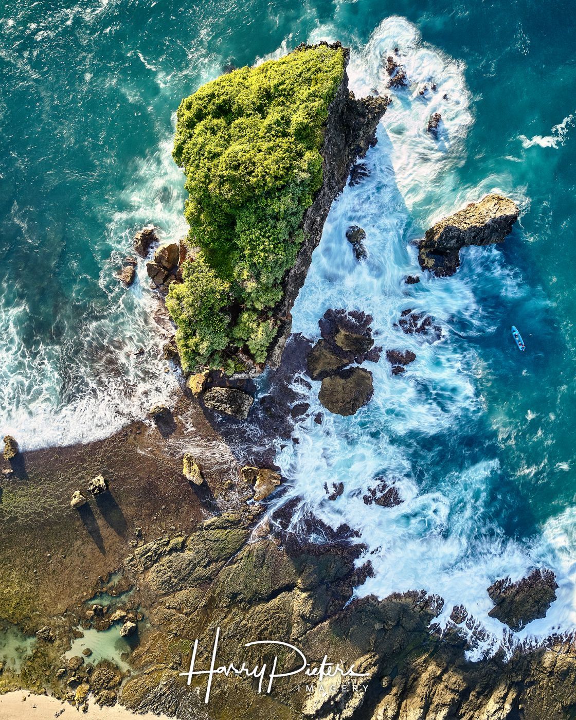 Brave fisherman at Jungwok Beach, Indonesia