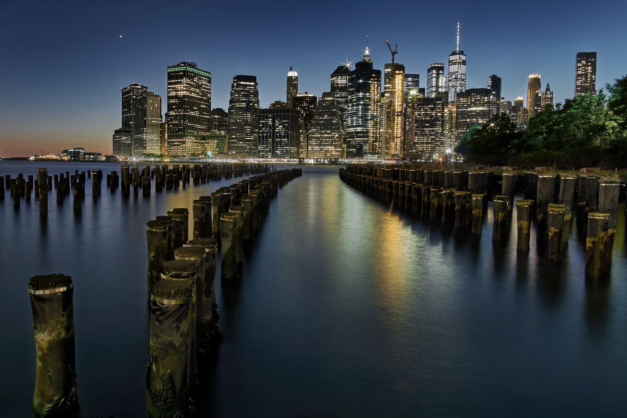 New York City Skyline from Pier 1, Brooklyn, USA
