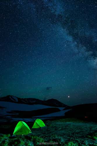 Counting stars at Mutnovsky volcano