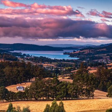 Cygnet Valley sunset Tasmania, Australia