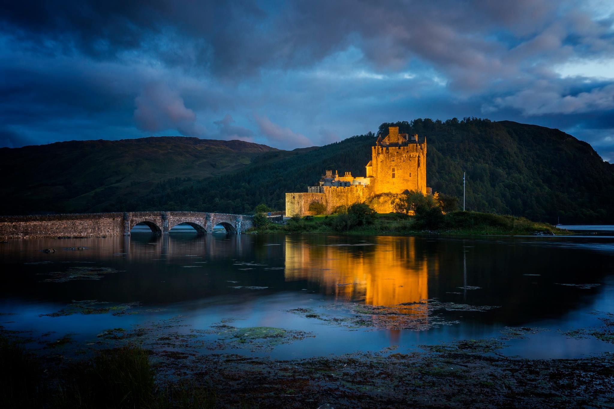Side view II of Eilean Donan Castle, Scotland, United Kingdom