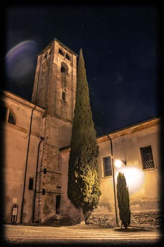 Ezzelini Castle during the night