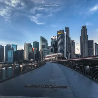 On the Esplanade Bridge, Singapore