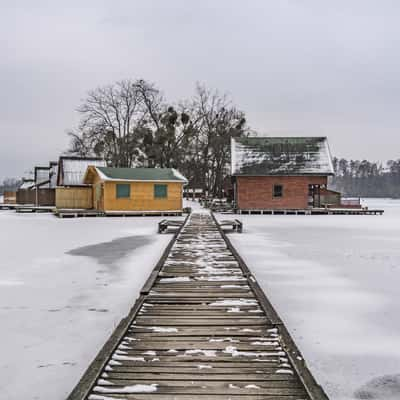 Fishing lake island, Hungary