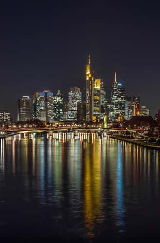 View from “Deutschherrenbridge“, Frankfurt am Main