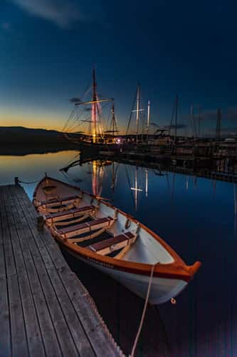 Franklin Blue hour small boat Tasmania
