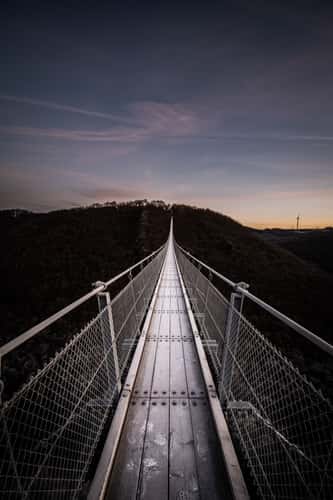 On the rope bridge