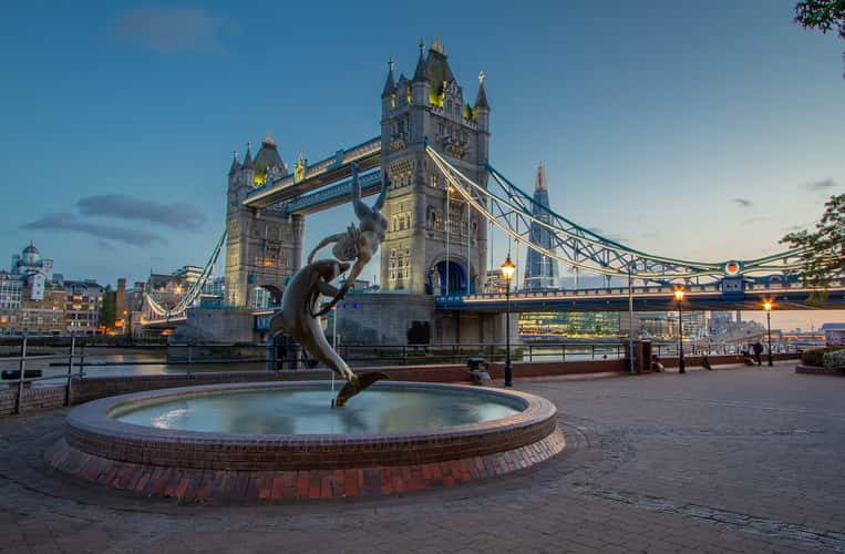 Girl & Dolphin Tower Bridge London