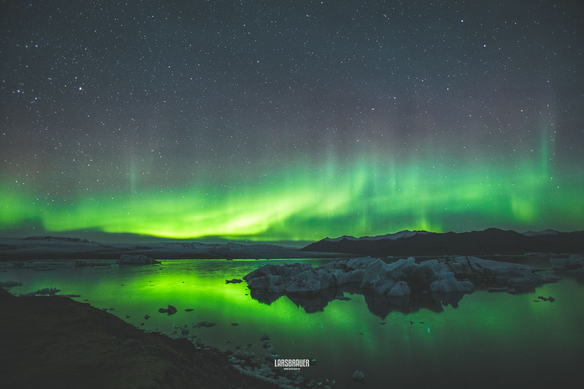 Glacial Lagoon at Jökulsárlón, Iceland