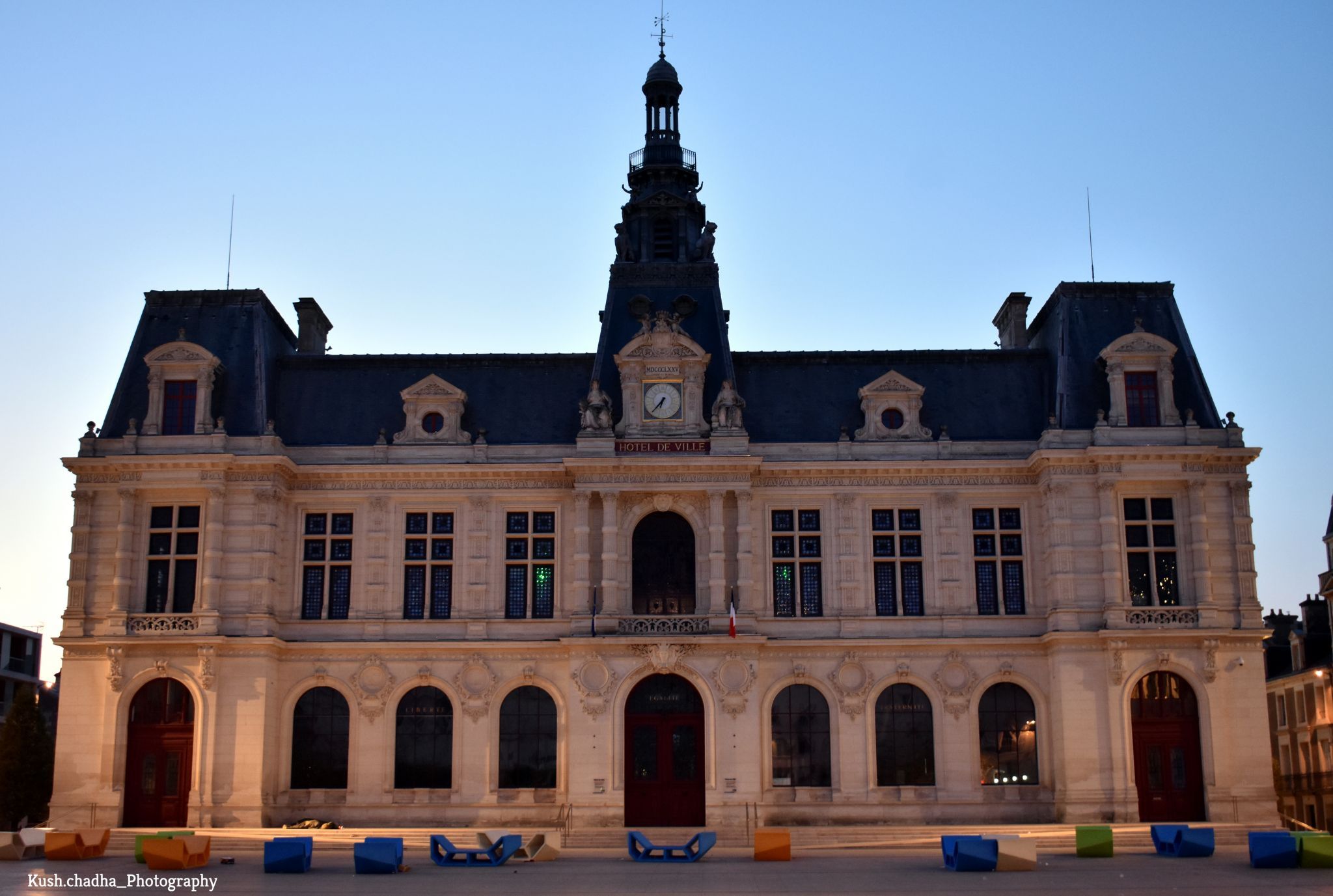 Hotel de ville Poitier, Town Hall of Poitier, France