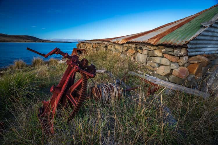 Kelvedon Beach Boathouse and winch Tasmania