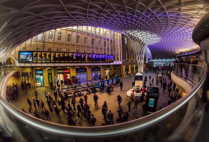 Entrance Hall at King's Cross Main Line Station, London