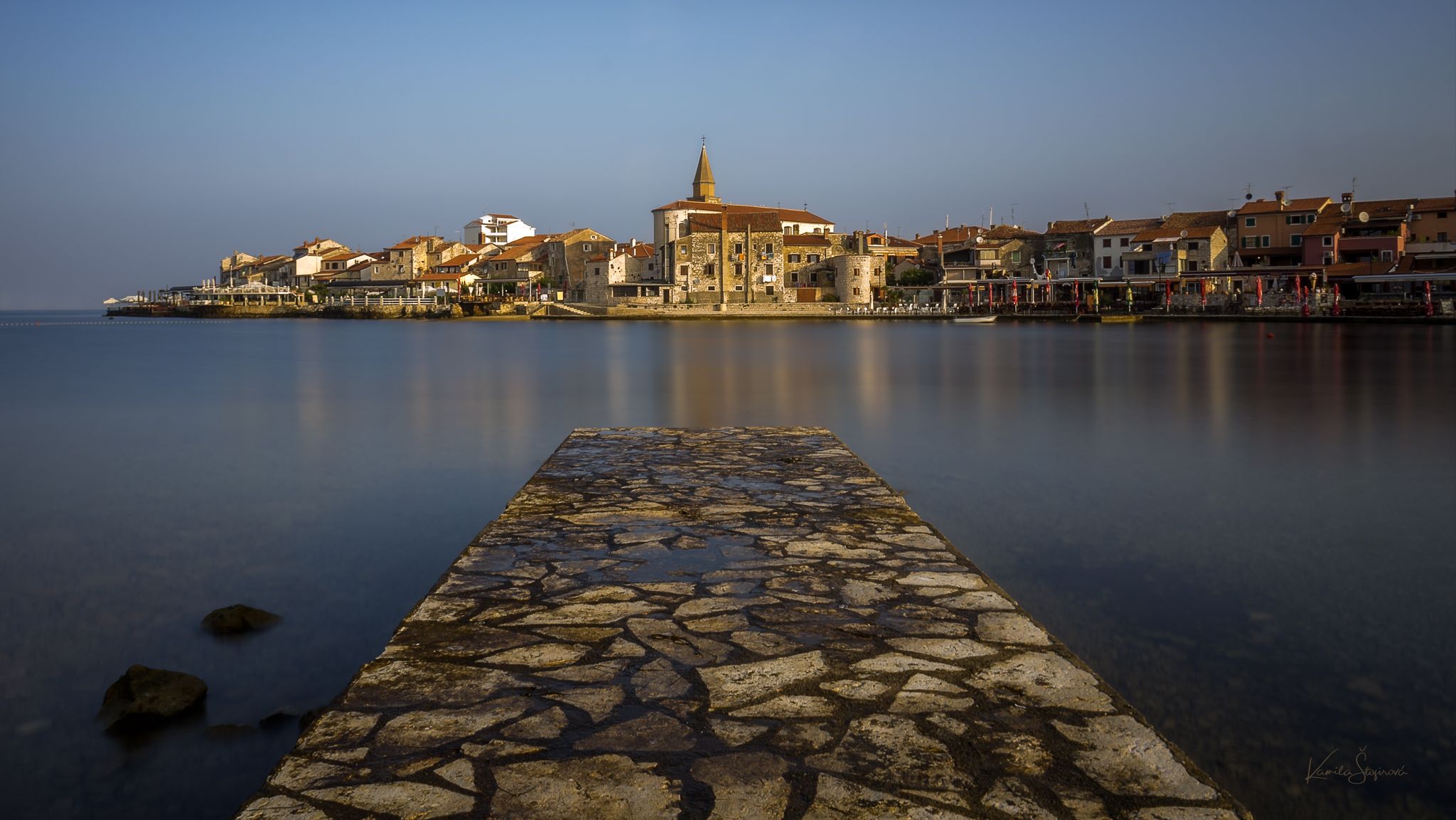 Little bay in the old town of Umag, Istria, Croatia