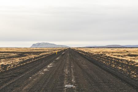 Lonely road in Iceland