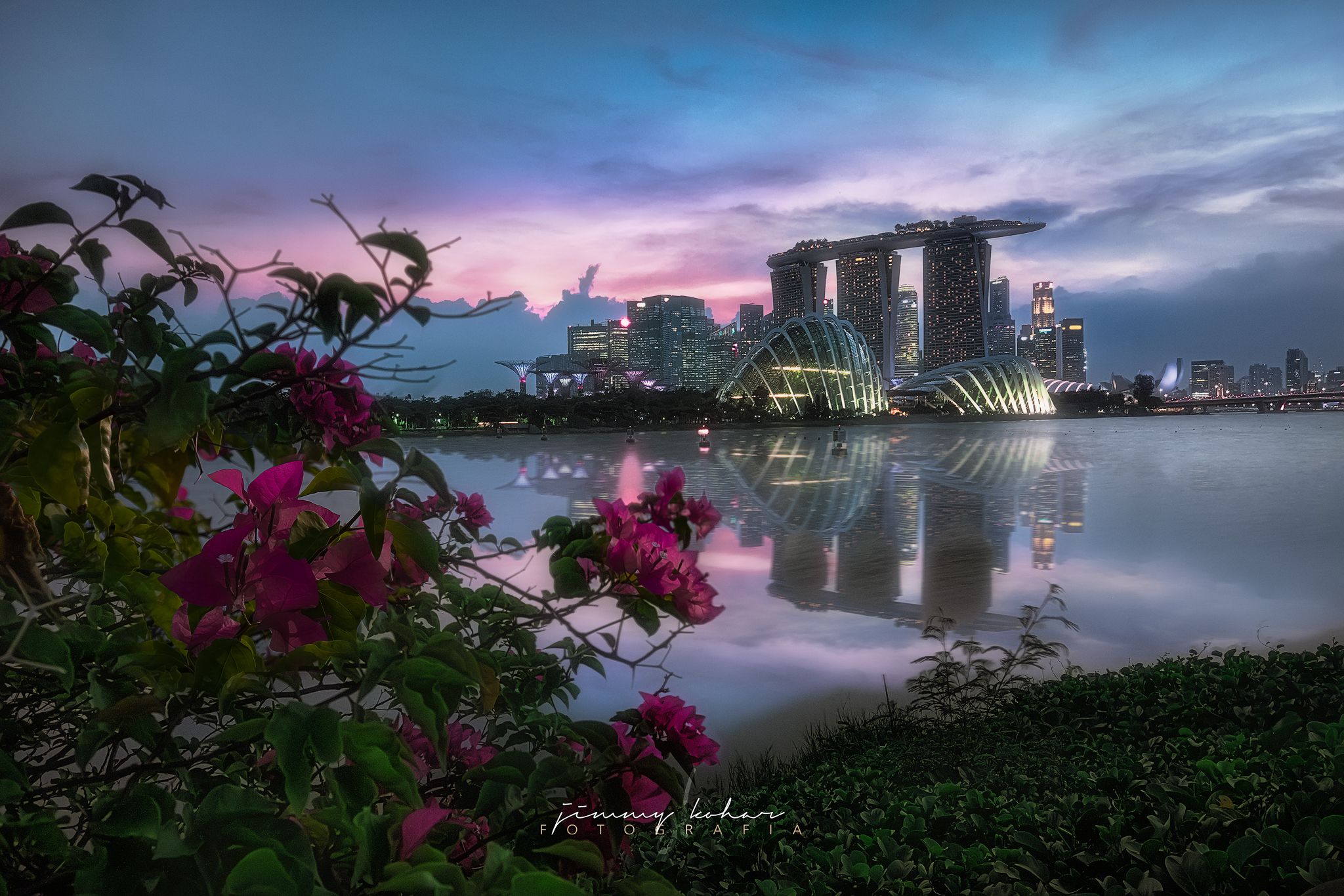 Marina Bay Sands from Marina Barrage, Singapore