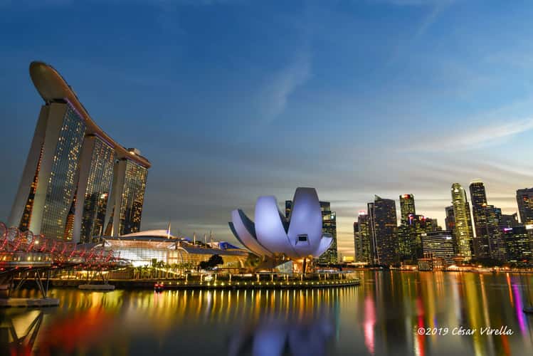 Marina Bay Sands at the blue hour, Singapore