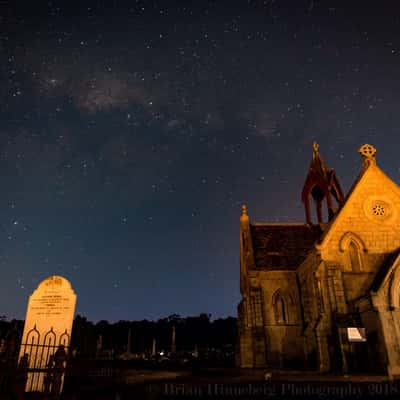 Milky Way over Bendigo Cemetery, Australia