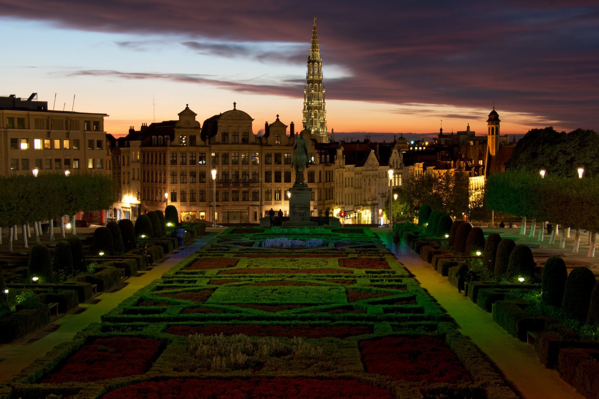 Mont des Arts Garden, Brussels, Belgium