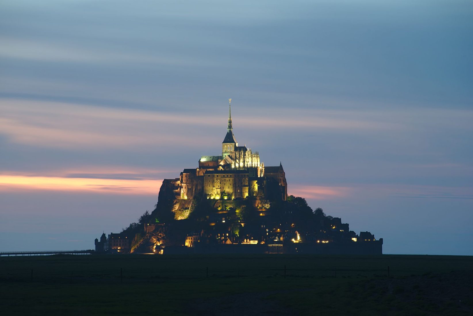 Mont Saint-Michel sunset, France