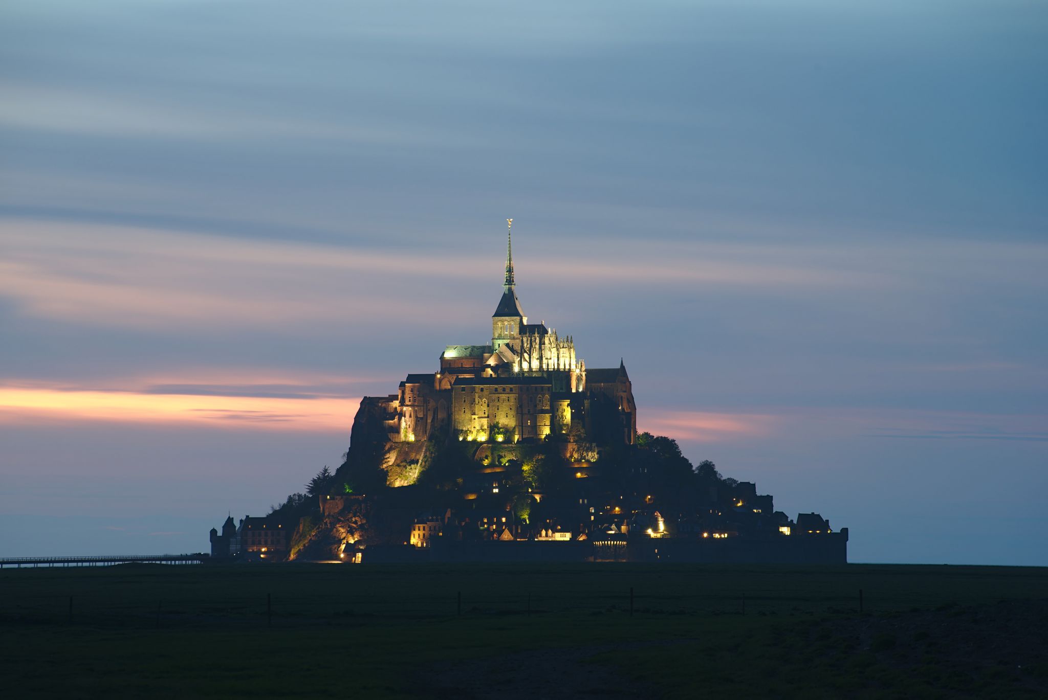 Mont Saint-Michel sunset, France