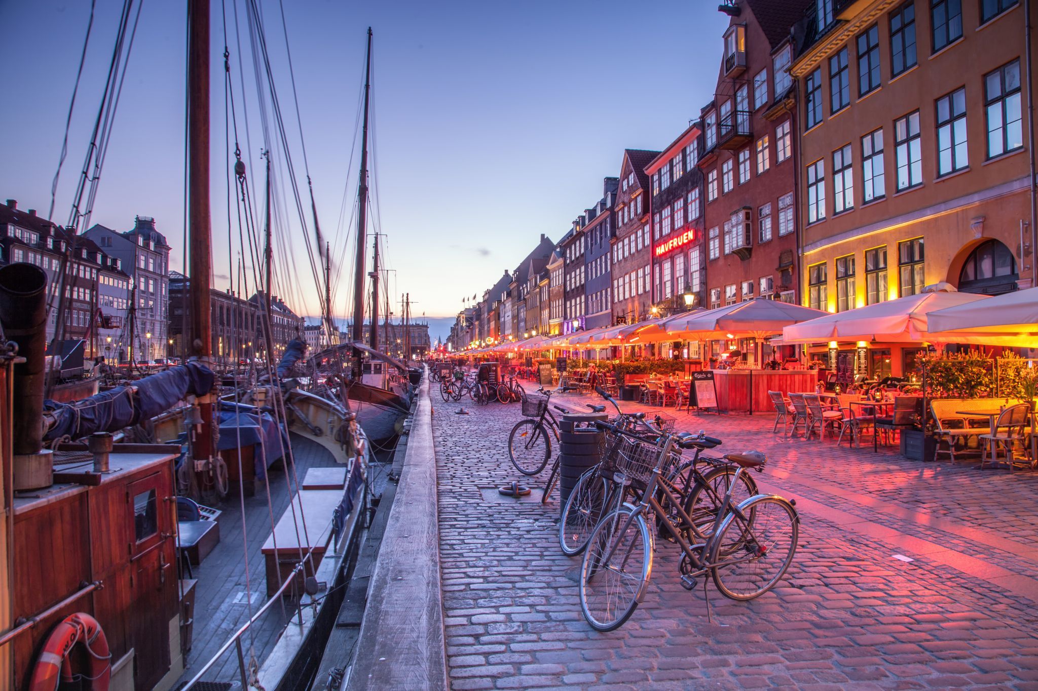 Nyhavn in Copenhagen, Denmark