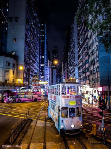 Old trams and busses