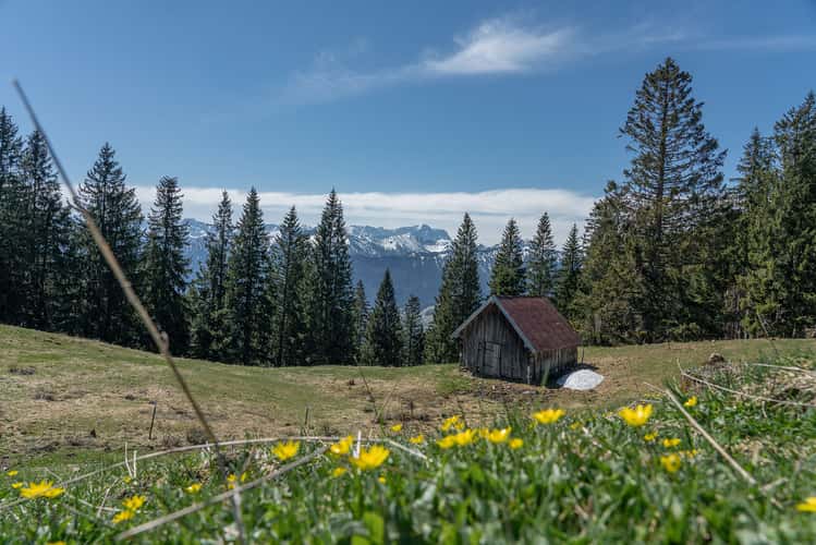 Panorama view at Hörnle, Bad Kohlgrub