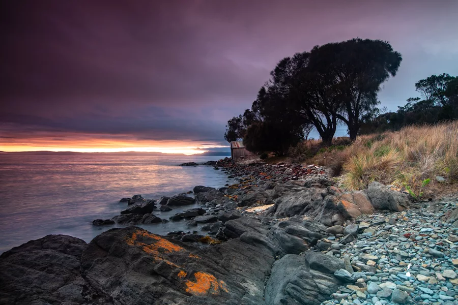 Piermont Retreat beach sunrise Tasmania, Australia