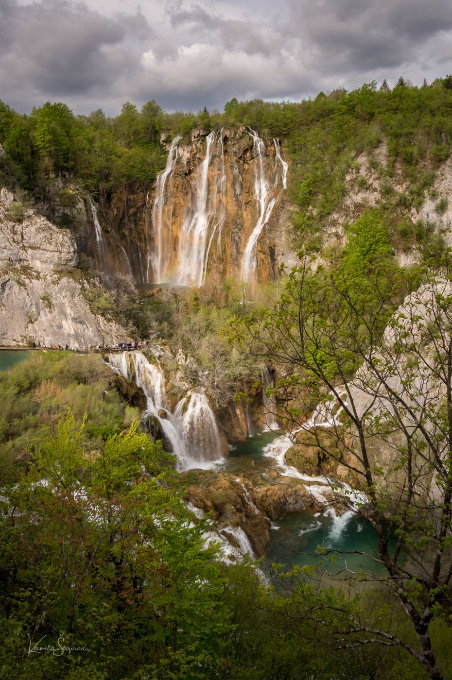 Plitvice National Park, Lower Lakes Waterfall Overview, Croatia