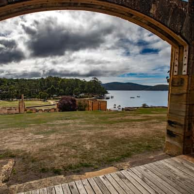 Port Arthur looking through a window Tasmania, Australia