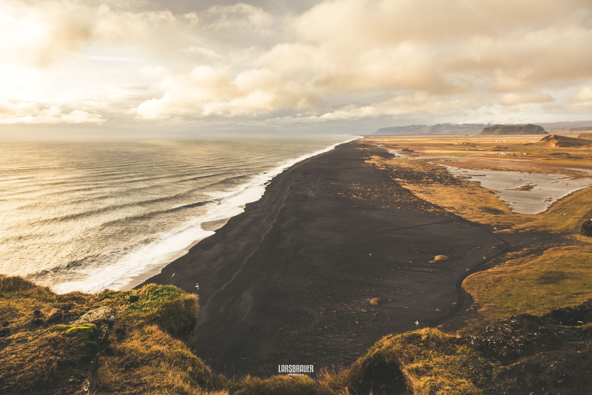 The Endless Black Beach from Dyrhólaey Viewpoint, Iceland