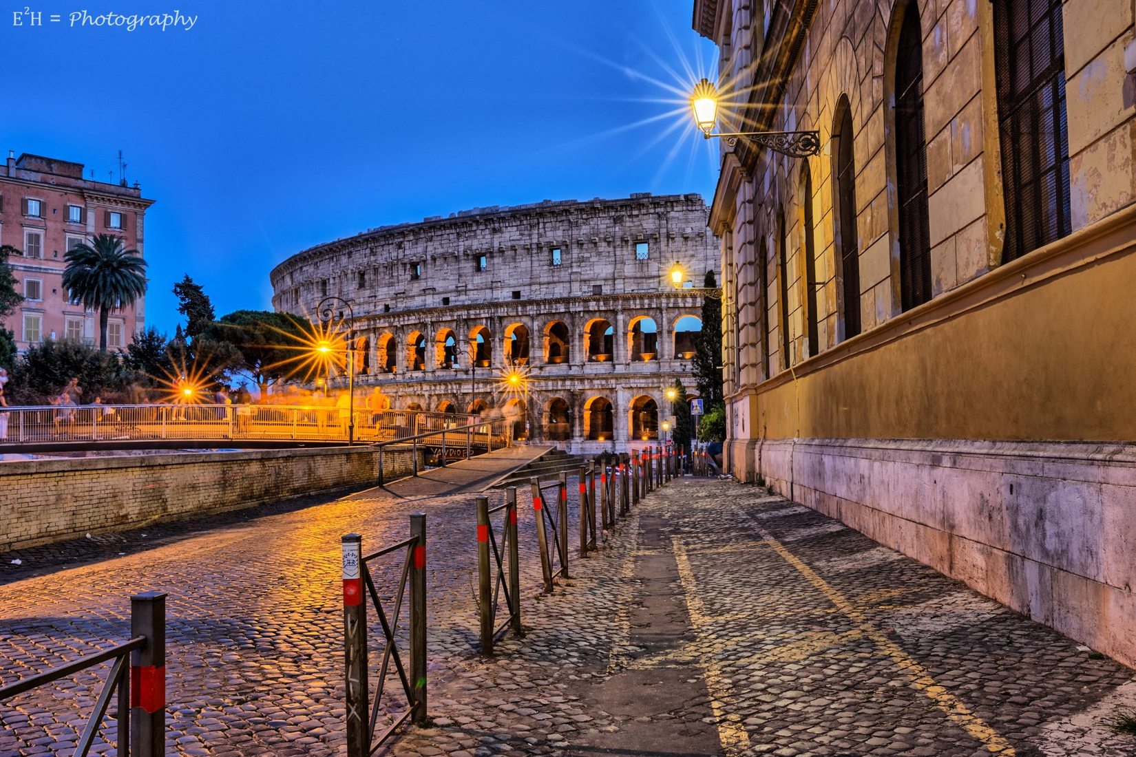 Colosseum from Via Vittorino de Feltre, Rome, Italy