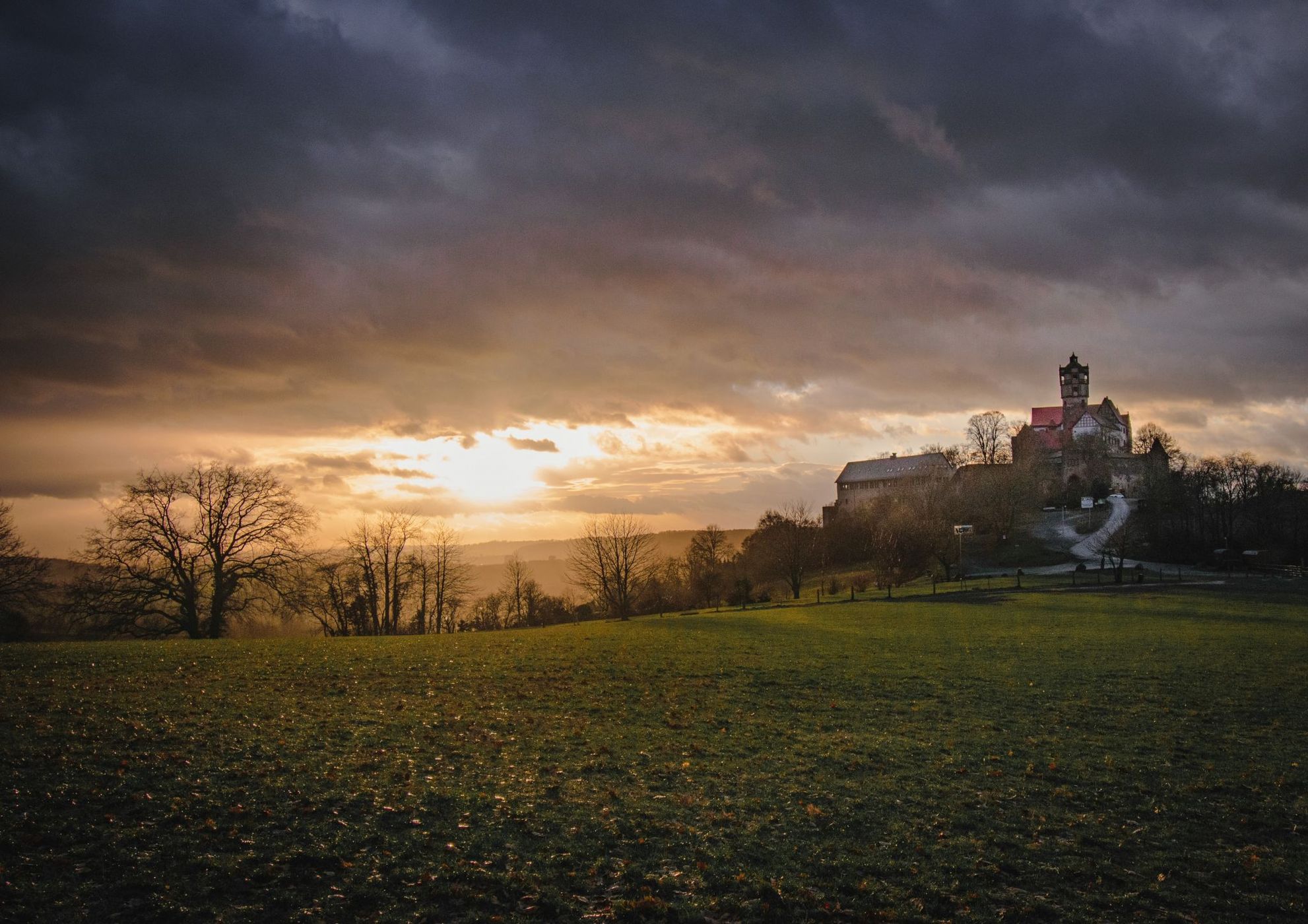 Ronneburg at Sunset, Germany