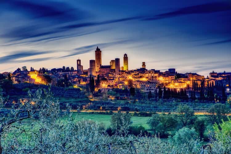 San Gimignano in the blue hour