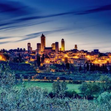 San Gimignano in the blue hour, Italy