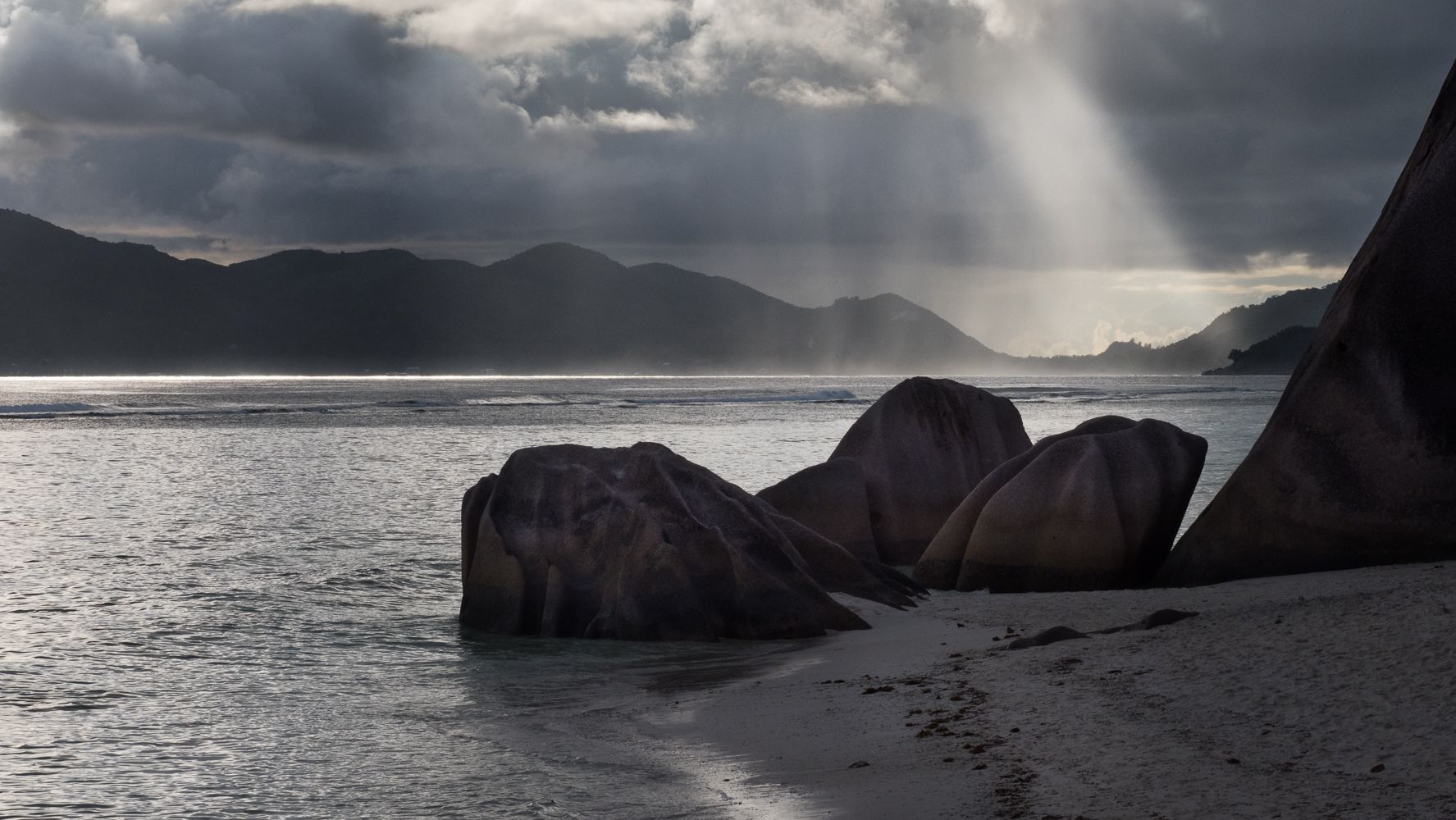 Shower at La Digue, Seychelles