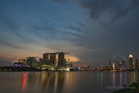 Singapore Skyline with Sands Marina Bay