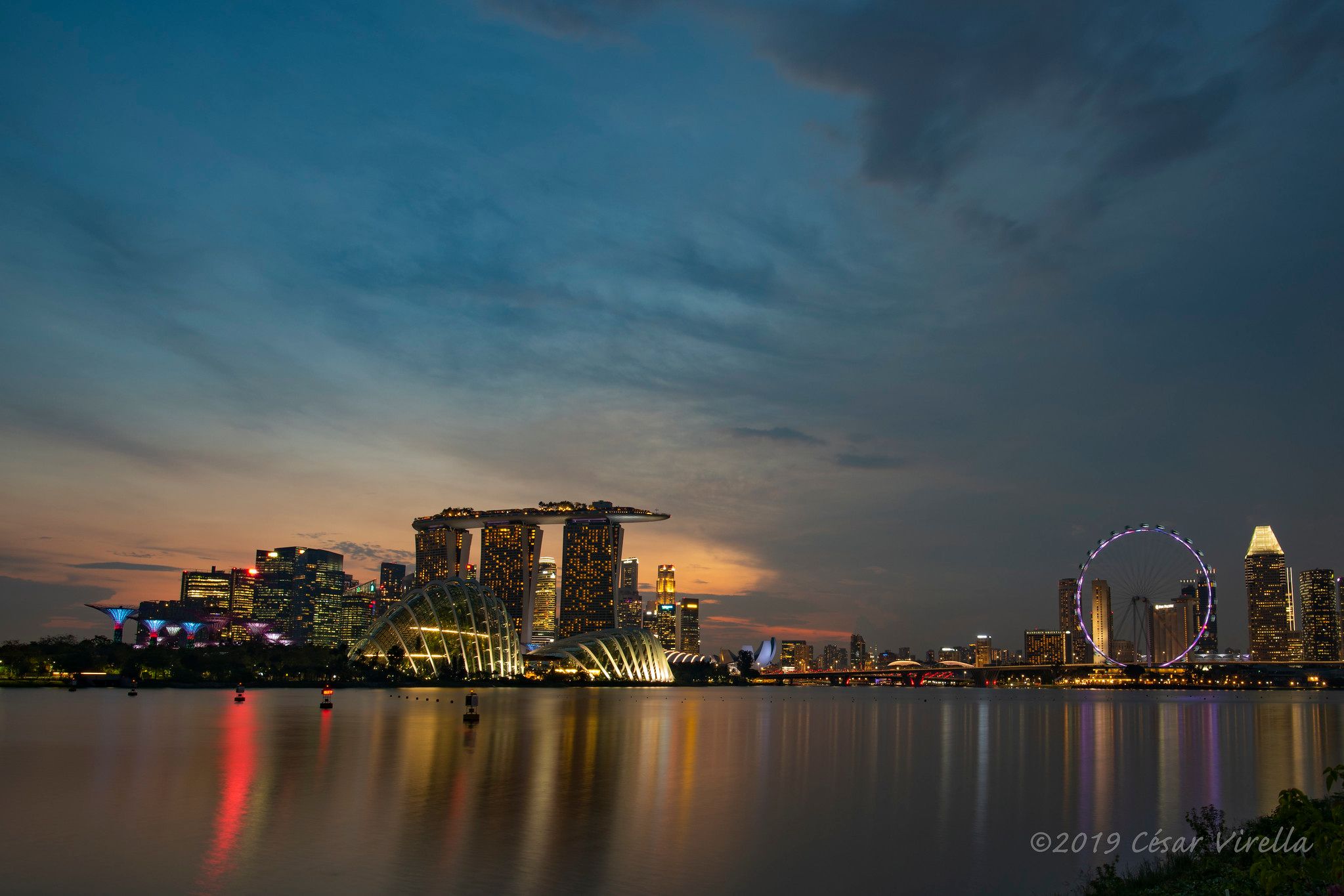 Singapore Skyline with Sands Marina Bay, Singapore