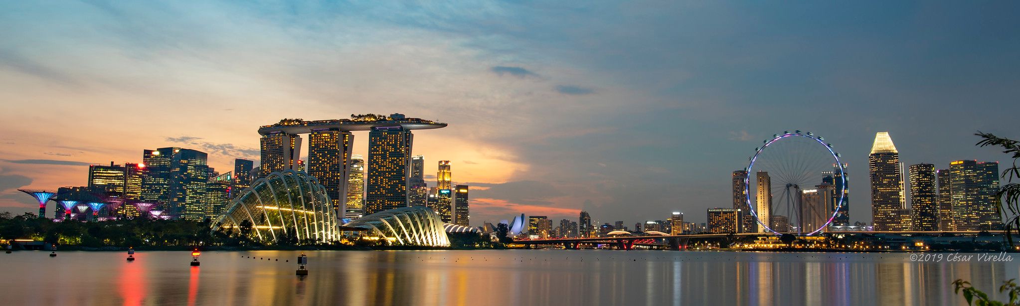 Singapore Skyline with Sands Marina Bay, Singapore
