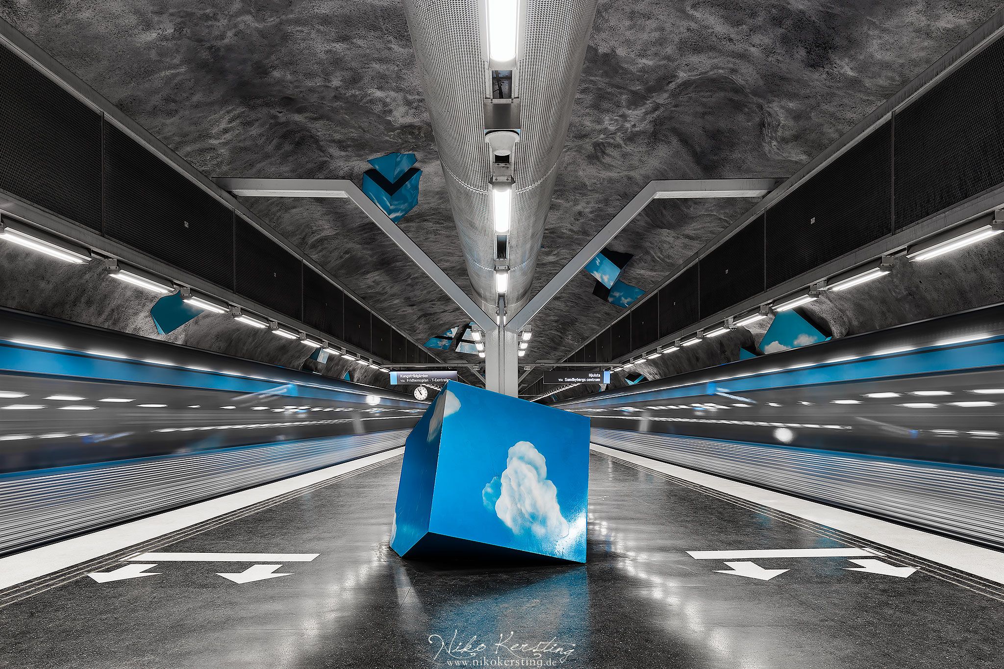 Solna Strand subway station, Stockholm, Sweden