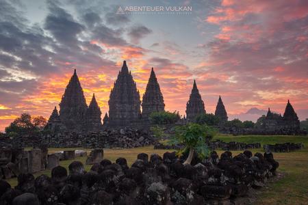 Sunset at Prambanan Temple