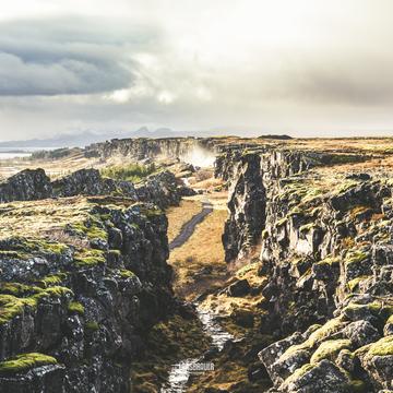 Thingvellir at the rift valley in Iceland, Iceland