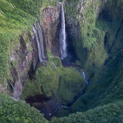 Trou de Fer falls overview, Reunion